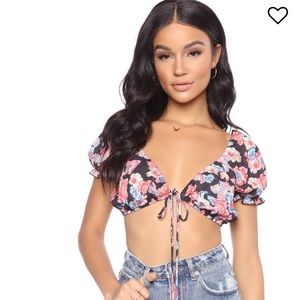 Floral crop top